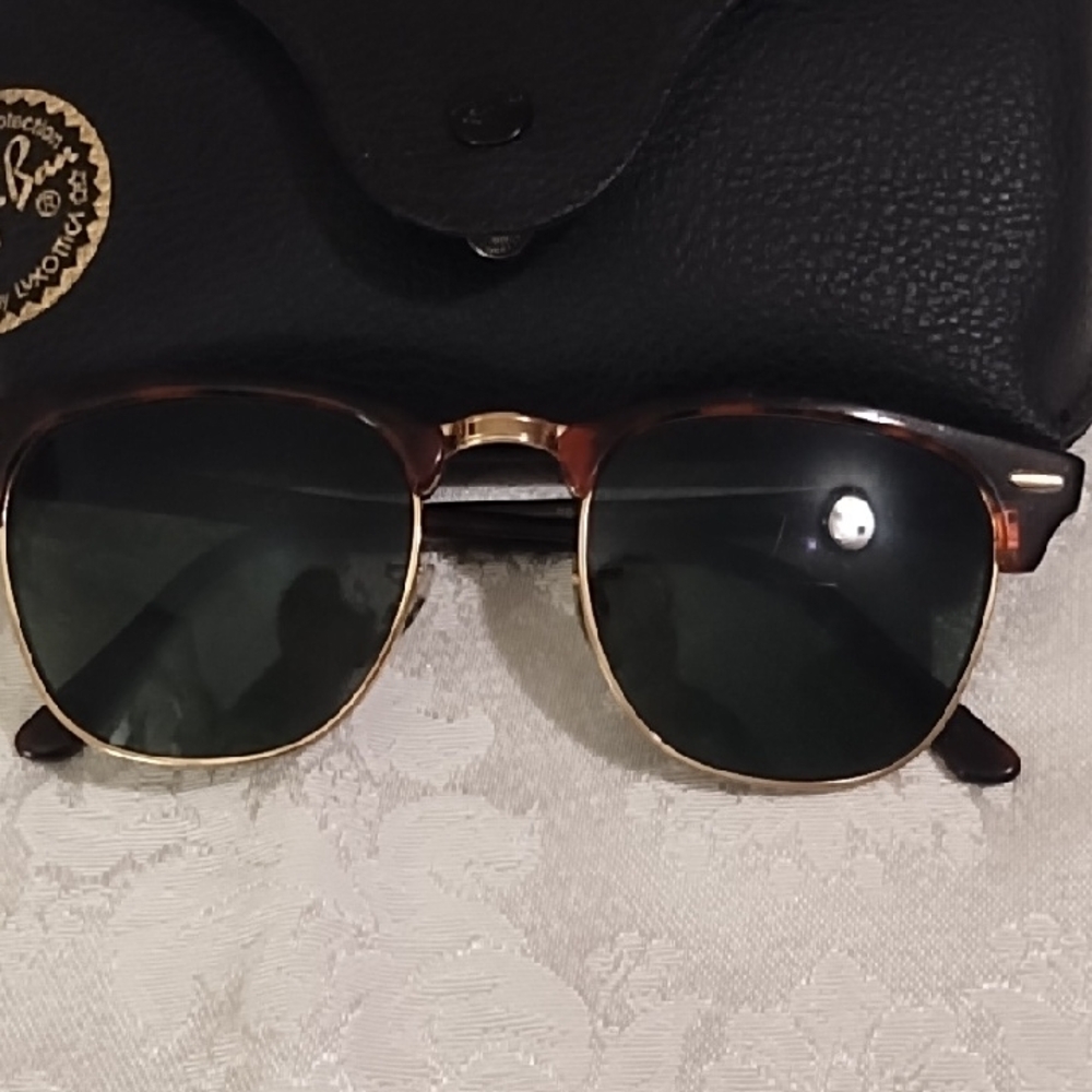 Ray-Ban Gold and Black Sunglasses
